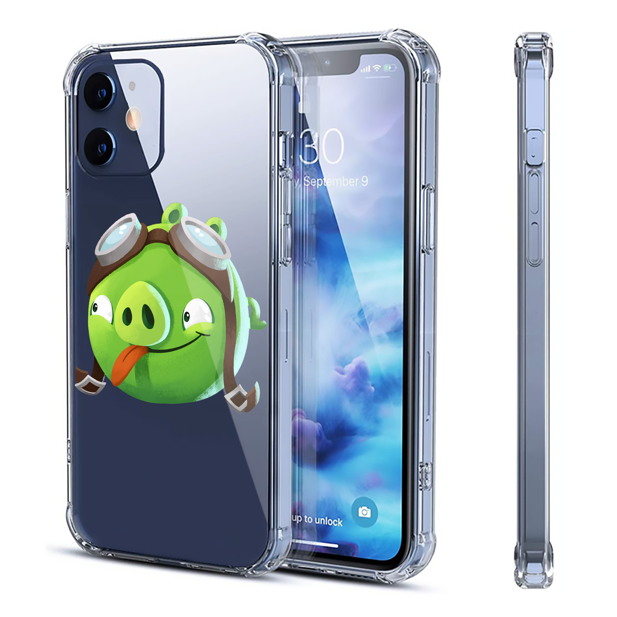 （画像用） Angry Birds アングリーバード 【iPhone 12シリーズ対応】透明スマホケース（クリアソフトケース）